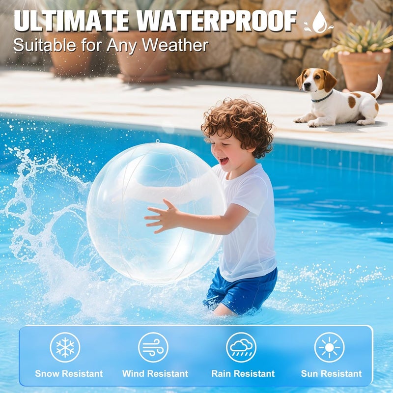 Niceput Store Solar Floating Pool Lights, 14 Inch Colorful Solar Pool Light Balls, Floating Glow Globe IP68 Waterproof, Inflatable Solar Lights up Balls for Swimming Pool Pond Outdoor Decor -1PC - Image 3
